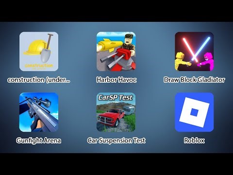 Car Suspension Test, construction, Draw Block Gladiator, Harbor Havoc, Gunfight Arena #roblox