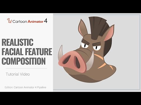 Cartoon Animator 4, 360 Head Tutorial - PSD Pipeline, Realistic Facial Feature Composition