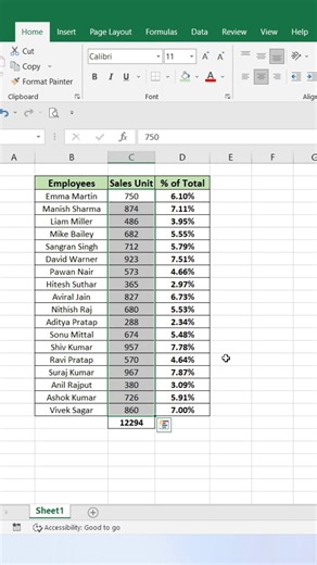 464K views · 6.1K reactions | Percentage % of Total in Excel #Excel #exceltips #learnexcel #exceltricks #tutorial | computernotion | Facebook