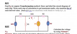 Q.1: Find V_x by source Transformation method. Draw and label t... | Filo