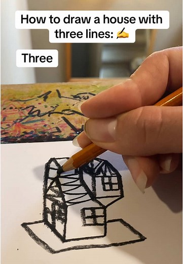 Easy Tutorial: How to Draw a House with Three Lines