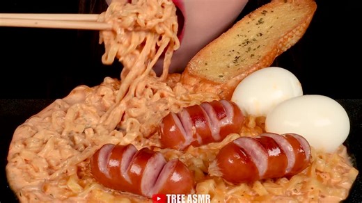 📸[Preview] 🔔Cheesy Carbo fire noodles,sausage, garlic bread, boiled eggs video is just uploaded on my YouTube channel ❤️❤️ _ #asmr#mukbangasmr#cheesynoodles#cheese#firenoodles#firenoodleschallenge#carbofirenoodles#carbofirenoodlesmukbang#asmrfirenoodles#cheesynoodlesasmr#firenoodleasmr#firenoodleswithcheese#boiledeggs#carbofirenoodleswithboiledeggs#treeasmr