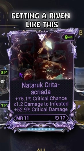 Nataruk Rivens Are Amazing #warframe #gaming #shorts #warframebuilds