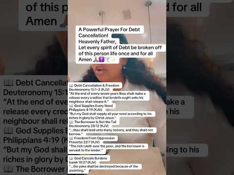 A Powerful Prayer For Debt Cancellation ✝️🕊️