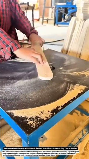 Extreme Wood Shaping with Router Table – Precision Curve Cutting Tool in Action!.