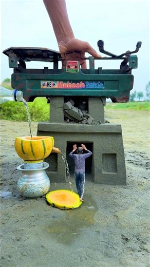 Creative sand house destroyed videography trick 👀😱 #shorts #magic #videography