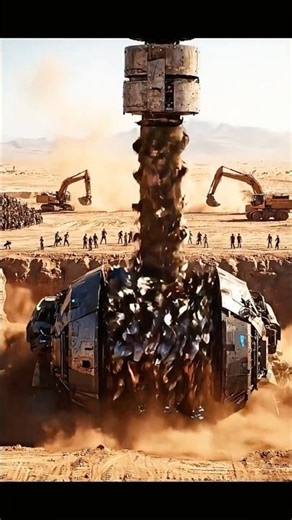 Giant Tunnel Machine Transforms Into a Massive Robot! 🤖🔥 | Epic AI-Generated Mining Scene