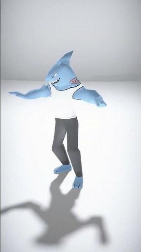 Anthropomorphic Shark Character in Casual Attire - AI Rigged 3D Character