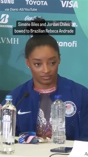 174K views · 2K reactions | Simone Biles and Jordan Chiles bowed as Rebeca Andrade was awarded the gold medal for women’s gymnastics floor final. (: Diario AS/YouTube) | CBS Sports | Facebook