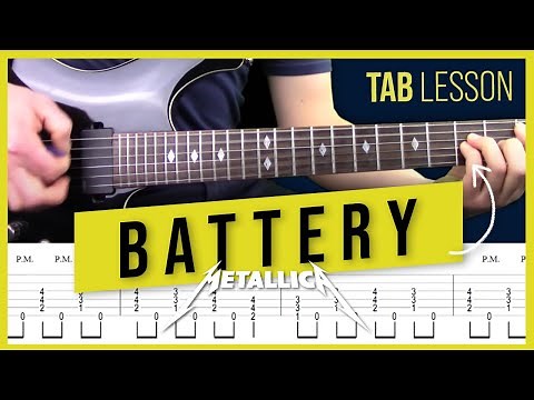 🎸 Battery Guitar Lesson - Metallica (with tabs) 🎼