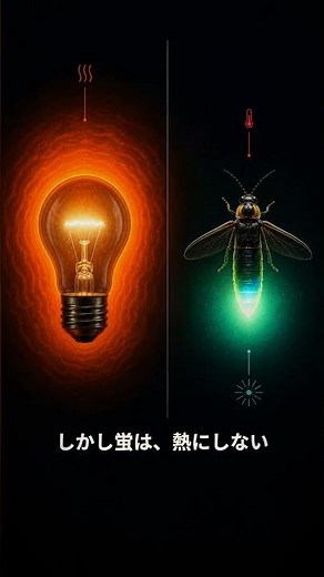 なぜ蛍の光は熱くないのか——白熱球が捨てる95%と冷光の正体｜30秒物理