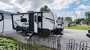 Fresh back from our trip at Clifty Falls State Park - Take a tour of our Flagstaff E-Pro 20FBS. #camping #camper #RV | Walnut Ridge RV