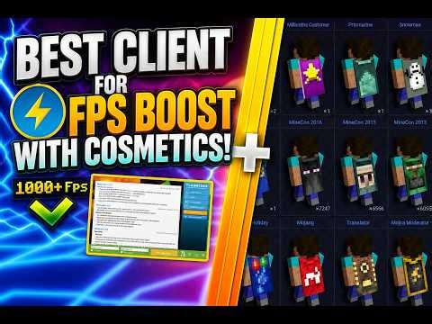 BEST Minecraft Client For FPS BOOST + COSMETICS! (LOW-END PC) 🔥