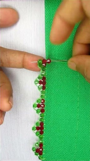 Most unique border lace hand embroidery🪶🔥 #handembroidery #embroidery