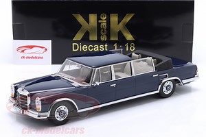 Mercedes-Benz 600 LWB (W100) Landaulet year 1964 dark blue 1:18 KK-Scale