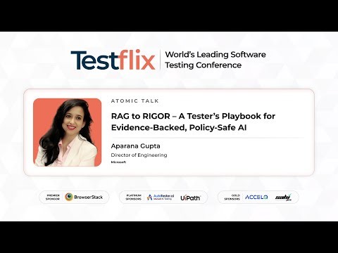 How to Test RAG Pipelines for Reliable AI | Aparana Gupta | Testflix 2025 | #testingcommunity