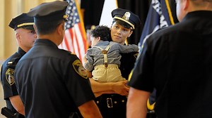 13% of the force, so far. Female police officers explain how to increase those numbers