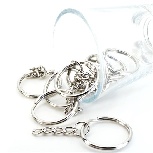 4, 20 or 50 BULK Key Chain Rings, Silver, Starter Chain Base, Split Ring, 25mm | Ships Immediately From USA | SL2359 - Etsy