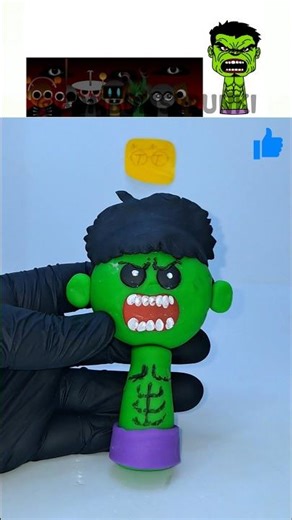 Sprunki 🎵 I Made Hulk 💢 With Clay 🟢🟣 Avengers 👊 #sprunki 🎶
