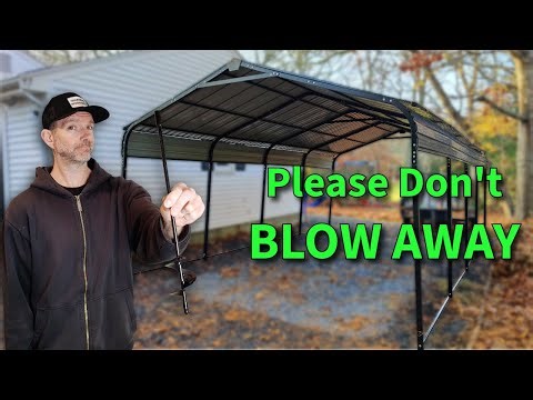 Anchoring My Cheap Metal Carport with Auger Anchors — Quick & Easy