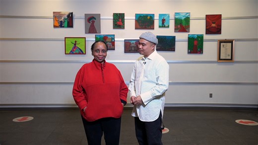 Don't miss "Listen to the Drum...Ancestors," our #BlackHistoryMonth art exhibit at Flushing Library (41-17 Main Street), featuring the paintings of Flushing resident Audrey Dove! https://www.queenslibrary.org/calendar/black-history-month-art-exhibition-by-audrey-dove/008686-1224?utm_source=social&utm_medium=post&utm_campaign=BHMpromo2025_Programs Learn More about QPL's celebration of Black History Month: http://queenslib.org/BHM2025 | Queens Public Library