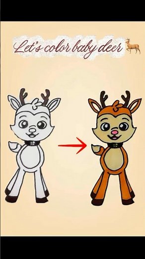 Cute Reindeer Coloring ✨ | Easy & Fast Christmas Art