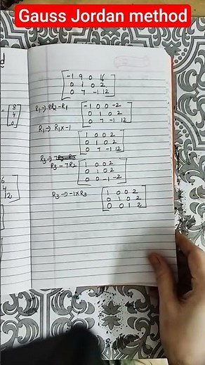 Gauss Jordan's method of matrices