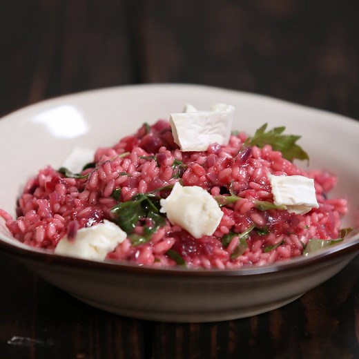 Beetroot and Goats' Cheese Risotto. Full recipe: https://taste.md/2bId7DV Find more great recipes on our app! https://taste.md/2bc3sEg | Tastemade UK