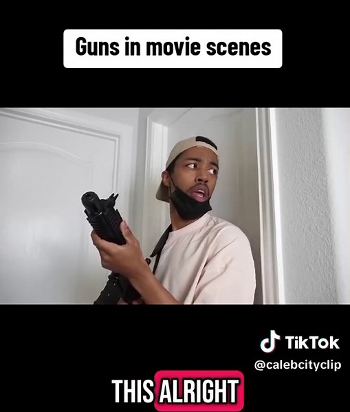 Guns in Movie Scenes: A Humorous Take on Action Films