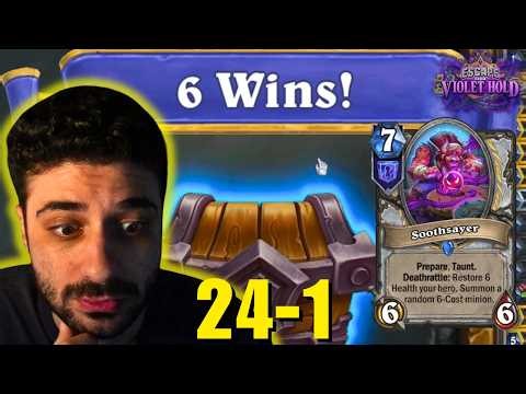 I won 18 in a row in Pre-Release Tavern Brawl with Control! | Hearthstone Violet Hold
