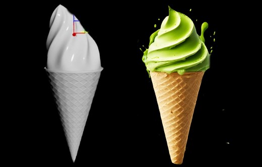 【3DMAX新手教程】十几分钟让你学会建模冰淇淋！零基础小白学习3dmax建模的入门案例教学！！