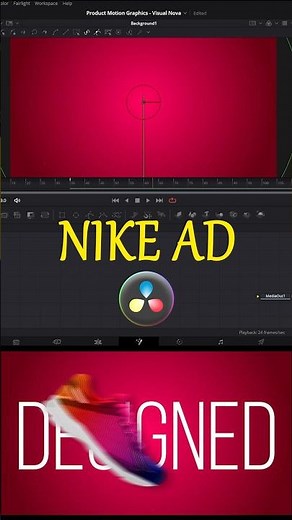 Nike Style Motion Graphics in DaVinci Resolve 🔥 #videoediting #motiongraphics