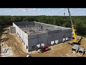 Tilt-Up Construction: Lifting Concrete Panels and Installing Steel @ Toms River, NJ