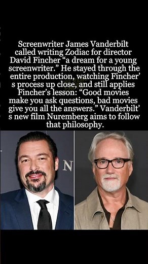 James Vanderbilt Reflects on His Dream Experience Writing “Zodiac” for David Fincher #shorts