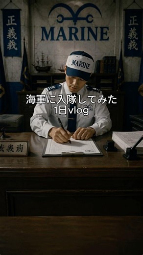 海軍に入隊してみた1日vlog！#ワンピース #海軍大将 #バスターコール