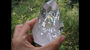 5.6K views · 883 reactions | This is the most Dreamy Quartz Generator with such great depth and mesmerizing Rainbows dancing around. It's one of the awesome New Finds in this weeks crystal collection. :) www.earthfamilycrystals.com/large-clear-quartz-internal-rainbow-bliss-generator-from-brazil/ | Earth Family Crystals | Facebook