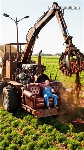 Massive Couch Harvester Robot – Hilarious Homemade Farming Tech #machineplanet #heavymachinery