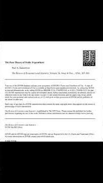 The Pure Theory of Public Expenditure (Paul A. Samuelson) - Two Minute Papers #marketing #optimals