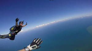U.S. Navy Parachute Team "The Leap Frogs" dropping into The National Navy UDT SEAL Museum | The National Navy UDT SEAL Museum