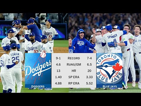 Comparing lineups and pitching rotations of Dodgers and Blue Jays heading to 2025 World Series! 📝