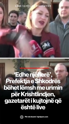 ‘Edhe njëherë’, Prefektja e Shkodrës bëhet lëmsh me urimin për Krishtlindjen, gazetarët i...