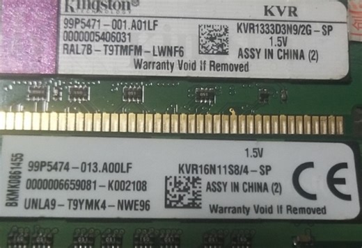 金士顿DDR3 2G内存和4G内存测试正常成功点亮。主板会响滴一声。