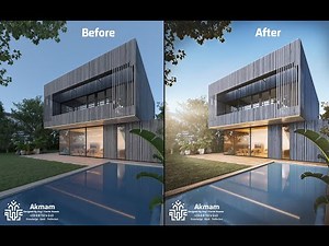 Architecture Post-production and render elements in Photoshop