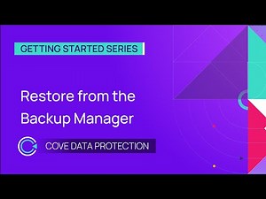 Restore from the Backup Manager