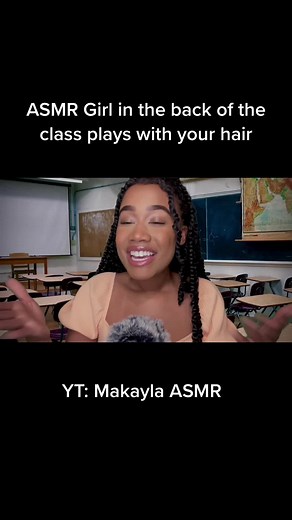 ASMR girl in the back of the class plays with your hair #asmr #asmrfyp #fyp #asmrhair #asmrhairplay #foryoupage