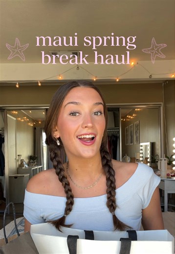 maui spring break haul pt. 1 🏝️🐚 i guess i love stripes ?? #springbreak #haul #hawaii #princesspollyhaul #brandymelvillehaul