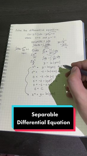 Solving a Variable Separable Differential Equation