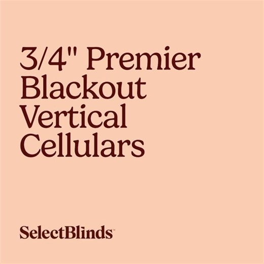 Meet the 3/4" Premier Blackout Vertical Cellulars from SelectBlinds.com