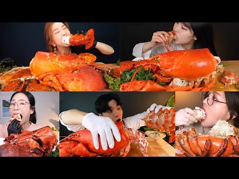 Mukbangers Eating Giant Lobster | COMPILATION