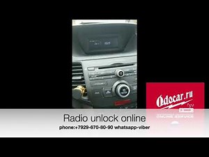 Honda Accord -enter radio code.